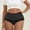 #0457-Black, variant on Xucatan Women's High Waist Seamless Briefs, Tummy Control Breathable Ladies Underwear, Butt Lifting Stretchy Feminine Panties, Mid Rise Comfortable Underwear for Women Gift