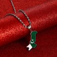 thumbnail image 4 of HAHDAXIA Stainless Steel Pakistan Map Flag Pendant Necklace Gold Color Pakistani Map Ethnic Jewelry, 4 of 5