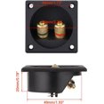 thumbnail image 2 of 2 piezas de 2,2 pulgadas cuadradas de 2 vías caja de altavoz terminal taza con tapones de plátano, tipo tornillo de unión poste caja de subwoofer placas terminales de altavoz para bricolaje hogar coc, 2 of 5