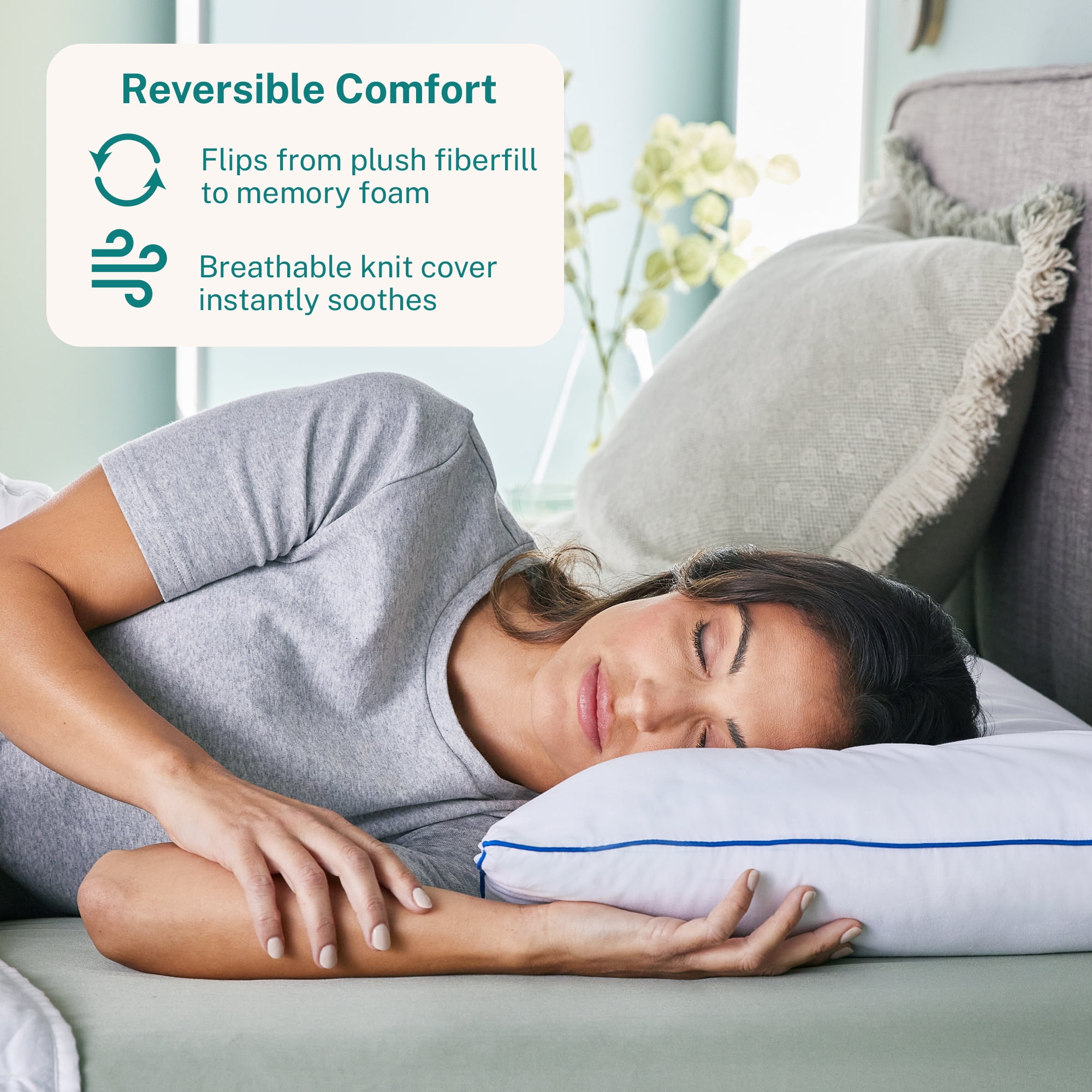 Dual Comfort Plush Pillow for All Sleep Types