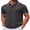 Dark Grey, variant on COOFANDY Mens Casual Polo Shirts Button Basic Short Sleeve Shirt Solid Color Collared Golf Shirt