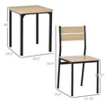 thumbnail image 3 of Dining Tables HOMCOM 3 Piece Dining Table Set for 2, Modern Kitchen Table and Chairs, Dining Room Set for Breakfast Nook, Small Space, Apartment, Space Saving,Wooden Dining Tables, 3 of 9
