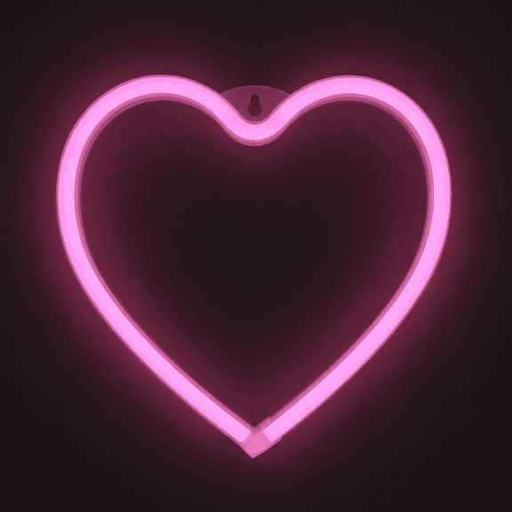 Valentines Day Decoration Heart Neon Sign Pink LED Lighted Heart for Wall Girl's Room Mothers Day Valentines Day Party Birthday Home Decor