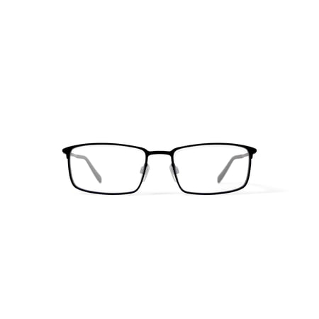 EasyClip Men's EC303 Square Prescription Eyeglasses with Case, Black
