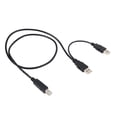 thumbnail image 2 of 2X Dual USB 2.0 Male to Standard B Male Y Cable 80cm for Printer & Scanner & External Hard Disk Drive, 2 of 5