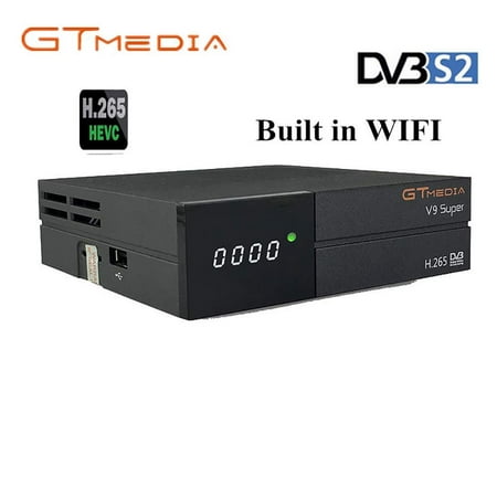 GTMEDIA V9 Full HD DVB-S2 Freesat Satellite Receiver H.265 Built-in WiFi TV Box Support PowerVu, DRE & Biss Key, DLNA, SAT to IP,Unicable,Satellite