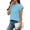 Light Blue, variant on BRGZLK Short Sleeve Tops For Women Summer Tops Trendy 2026 Cap Sleeve T Shirts Crew Neck Pleated Front Beach Vacation Clothes Fashion