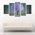 thumbnail image 2 of Juego de Cuadros Decorativos, Árbol Mágico con Flores Luminosas, Estilo Fantasía y Serenidad, 5 Piezas, Ideal para Recámaras y Spas, 150x80cm, 2 of 5
