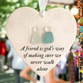 thumbnail image 3 of DAMAI Heart-Shaped Sea Glass Friendship Decor, Friendship Heart Ornament, Friendship Heart Ornament for Christmas Tree Hanging Ornaments, Sea Glass Art for Best Friends, 3 of 6