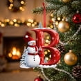 thumbnail image 4 of Letter B-shaped Christmas Acrylic Ornament, Christmas Tree Hanging Pendant Decoration, Monogram Xmas Stocking Tags for Holiday Party Favors, Christmas Tree DIY Craft Ornaments, 4 of 7