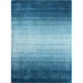 thumbnail image 1 of Bashian H115-TUR-2.6X8-BNH1 Bashian Terrain Collection Striped Contemporary Wool & Viscose Hand Loomed Area Rug, Turquoise - 2 ft. 6 in. x 8 ft., 1 of 1
