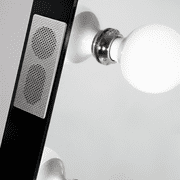 Impressions Vanity Hollywood Premiere Full Length Lighted Vanity Mirror with Dimmer Switch (Black)