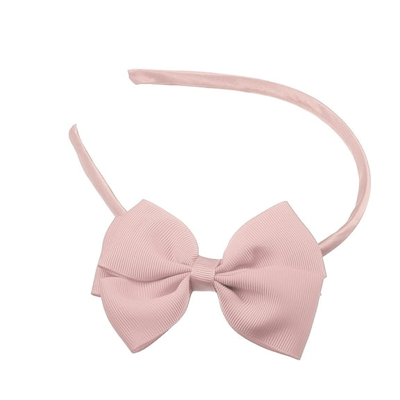 Unique Bargains Bow Headband Fashion Cute Polyester Hairband for Teenager 5.9x4.4 Inch Lotus Pink