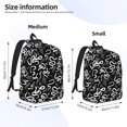 thumbnail image 2 of Disketp Hand Drawn Snake Mochila de Lona Estampada, Mochila Escolar de Viaje Ligera para Estudiantes y Portátil-Small, 2 of 5