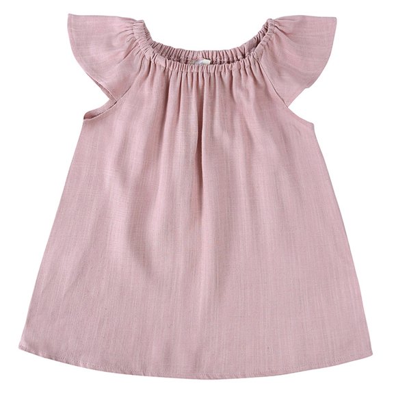 Ticikt Baby Girl Dress Baby Girl Casual Clothes Spring Summer Sleeveless Toddler Girls Dresses,Color:Pink,Size:5-6 Years