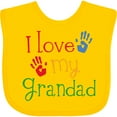 thumbnail image 3 of Inktastic Grandad Grandkids Handprints Boys or Girls Baby Bib, 3 of 4