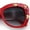 Red - Smoke, variant on Womens Metal Flower Foliage Jewel Brow Trim Oversize Cat Eye Sunglasses Black - Smoke