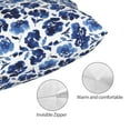 thumbnail image 3 of Gaeub Blue Ink Flowers Print Double Sided Plush Decorative Throw Pillow Cover, Sofa Cushion Cover, Plush Cushion Cover，Excluding Pillow Core-14"x20", 3 of 6