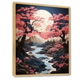 thumbnail image 2 of Designart "Pink Forest magic Resilience Papercut" Landscape & Nature Floater Framed Canvas Wall Art, 2 of 7