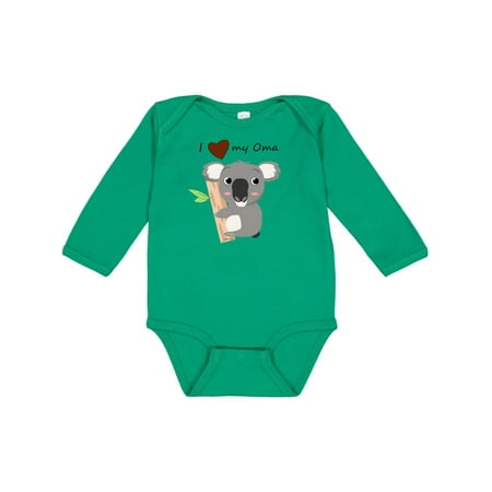 

Inktastic Koala (i love oma) Gift Baby Boy or Baby Girl Long Sleeve Bodysuit