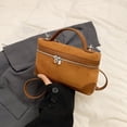 thumbnail image 3 of Bolso Cuadrado Pequeño Otoño E Invierno Cuero Terciopelo Casual Portátil Mujer Nuevo Squ (marrón), 3 of 9