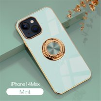 Tarise for Apple iPhone 14 Plus Case with Ring Holder, iPhone 14  Cover, Kickstand Magnetic Plating Frame TPU Shockproof Anti-Scratch Slim Girls Women Men Case Cover for iPhone 14 Plus 2022, Mint