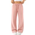 thumbnail image 2 of Sweatpants Womens 2026 Fall Baggy Wide Leg Sweatpant Fleece Lined Straight Leg Sweat Pants 28" 29" Inseam Pink 2XL, 2 of 6