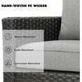 thumbnail image 3 of Grand Patio Outdoor Furniture Patio Wicker Adult Sofa Chair with Thick Cushions and Armchairs, Gray, 3 of 8