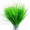 thumbnail image 2 of 10 Bundles Artificial Plants UV Resistant Fake Plants No Fade Faux Plants for Indoor Outdoor,Plastic Wheat Grass Garden Porch Window Box Home Farmhouse Decor(Green Grass), 2 of 15