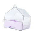 thumbnail image 4 of Bañera de baño enjaulada con pájaro mascota Bañera de baño para perras pequeñas Budgie de pájaros pequeños Púrpura ligera, 4 of 8