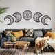 thumbnail image 1 of Pcapzz - Juego de 5 espejos de fase lunar, diseño natural de luna negra, montado en la pared, estilo nórdico 3D, para decoración de pared de dormitorio, hogar y Navidad, 1 of 8