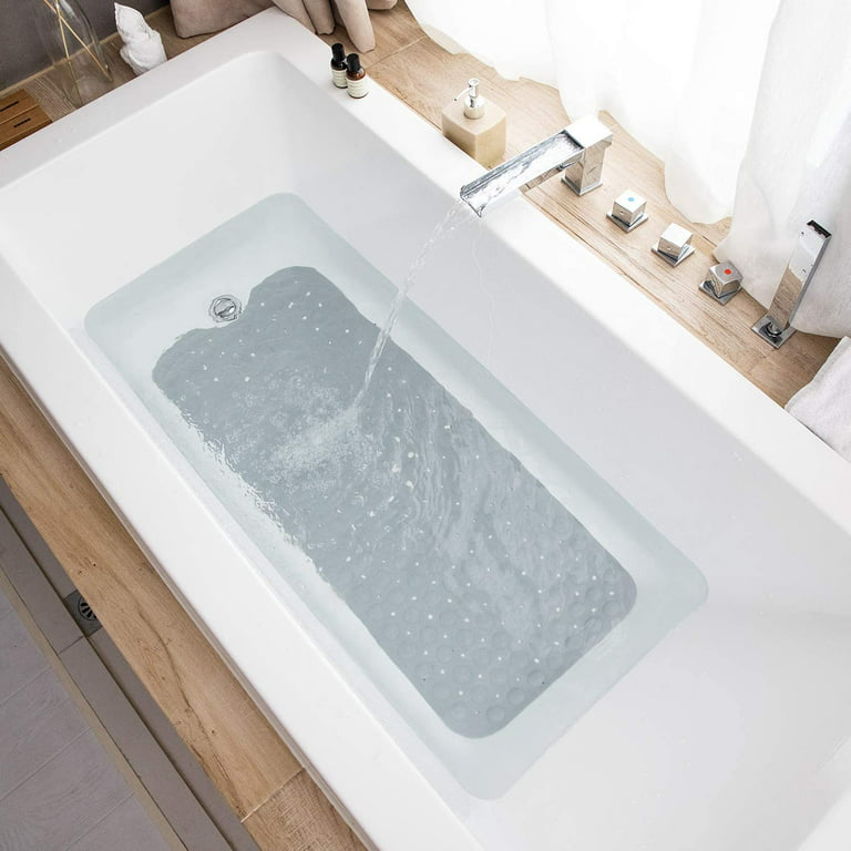 Vive Comb Bath Mat, Large Non-Slip Bathtub & Shower Mat, 40 x 16 Inch Bathroom  Mats for Shwoer, Bath Mats with Strong Grip, High Quality Bathtub Mat  (Blue) 