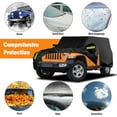 thumbnail image 4 of Waterproof Car Cover for Jeep Wrangler 2 Door 1987-2025 JK JL CJ YJ TJ Outdoor Sun Rain Snow Hail Protection with Driver Door Zipper, 4 of 7