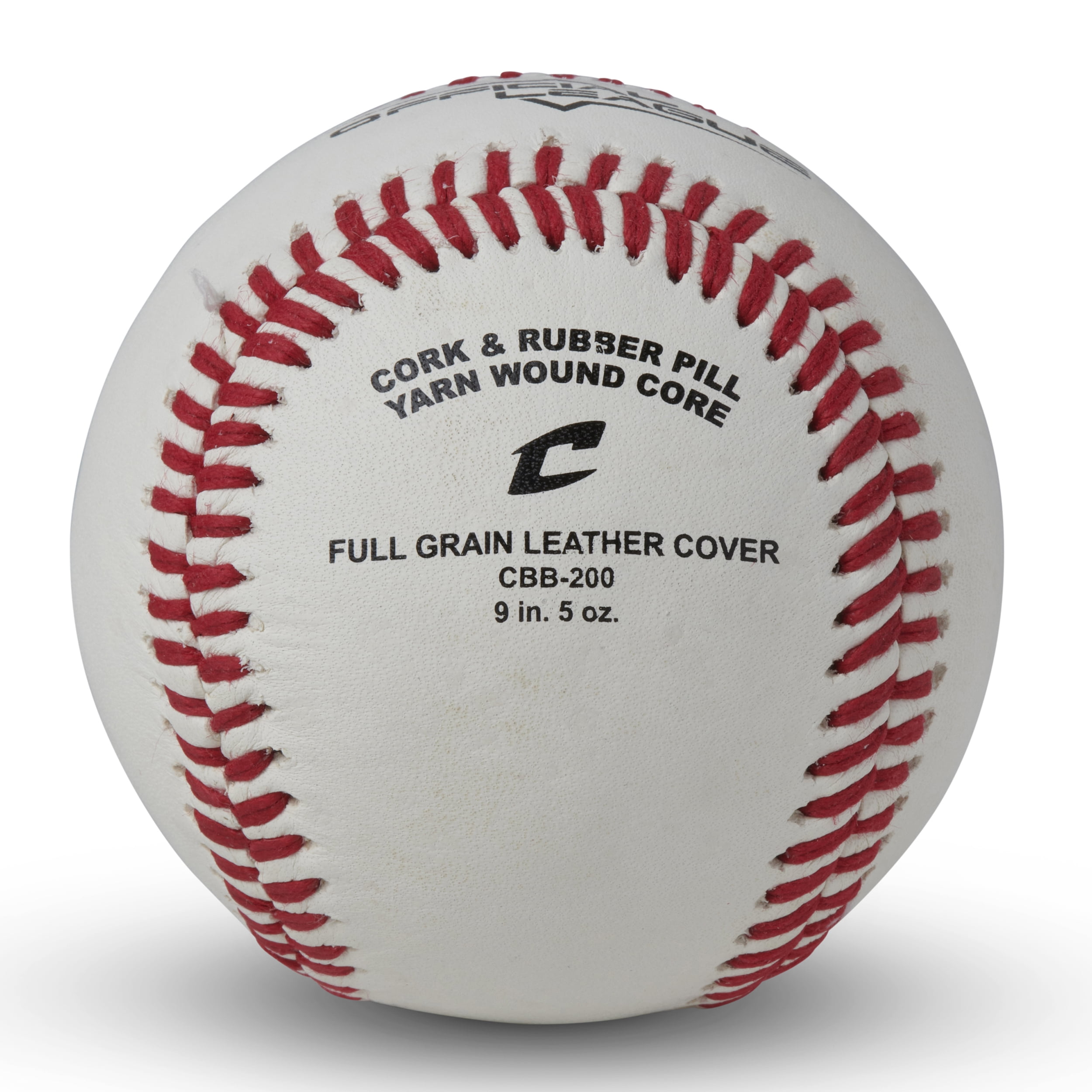 CHAMPRO Official League Baseball, Full Grain Leather Cover, 6 Pack