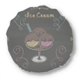 thumbnail image 1 of Three Sweet Chocolate Ice Ball Round Throw Pillow Home Decoration Cushion, 1 of 3
