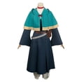 thumbnail image 4 of Disfraz de fantasía de Marcille Dungeon Meshi para mujer adulta, vestido, capa, pelucas, atuendo, ropa de carnaval de Halloween, 4 of 5