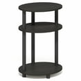 thumbnail image 5 of Furinno TURN-N-TUBE Night Stand, 3-Tier 23" Oval Nightstand, Bedside Table with Open Shelving for Bedroom, Living Room, Espresso, 5 of 5