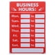 thumbnail image 1 of Horario de negocios Etiquetas engomadas autoadhesivas Horario de negocios Signos Reglibitables Silencios abiertos Etiqueta engomada, 1 of 5
