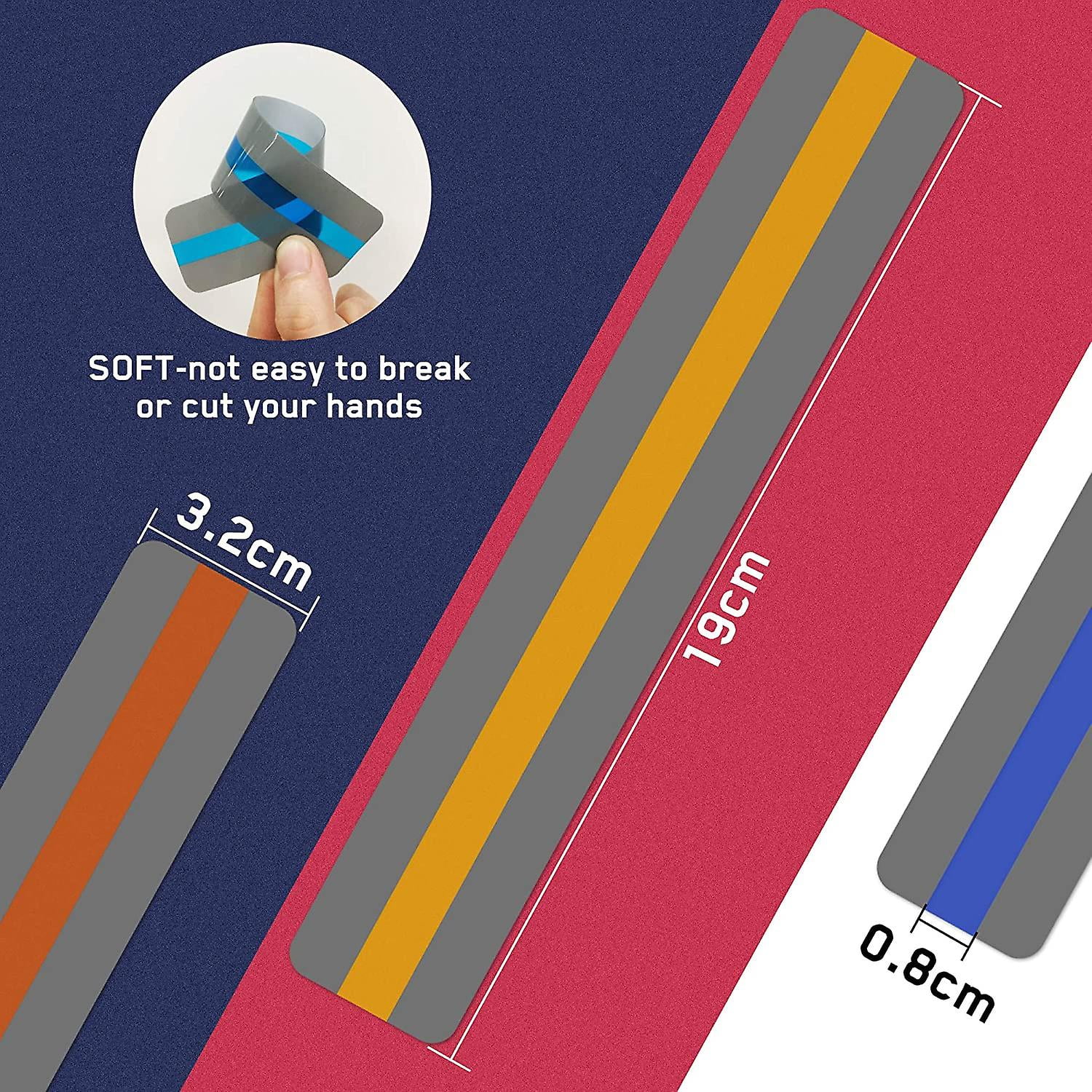 Lot De 8 Superpositions Dyslexie Marque Pages,Règle