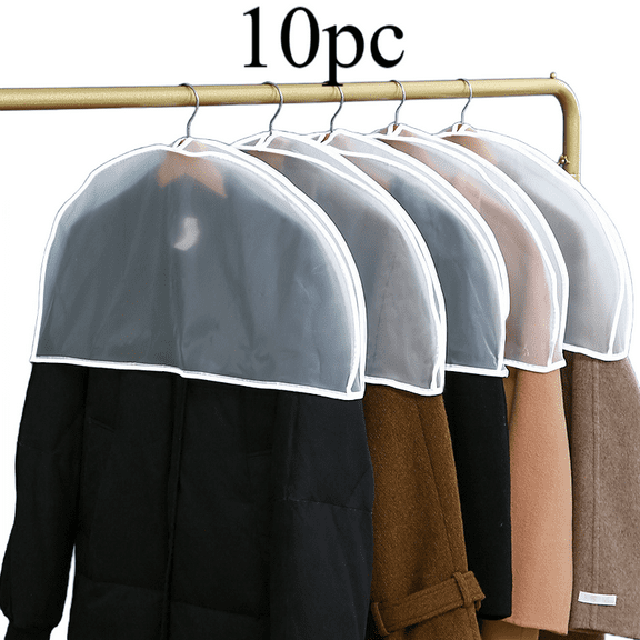 PEVA Closet Suit Shoulder Covers Set of 10, Durable Home Storage Solution