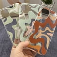 thumbnail image 4 of Funda de teléfono con patrón abstracto de remolino líquido en Beige y verde salvia para iPhone 11, 12 pro, XS MAX, 8, 7, 6, 6S Plus, X, 5S, SE, 2020, XR, 4 of 4