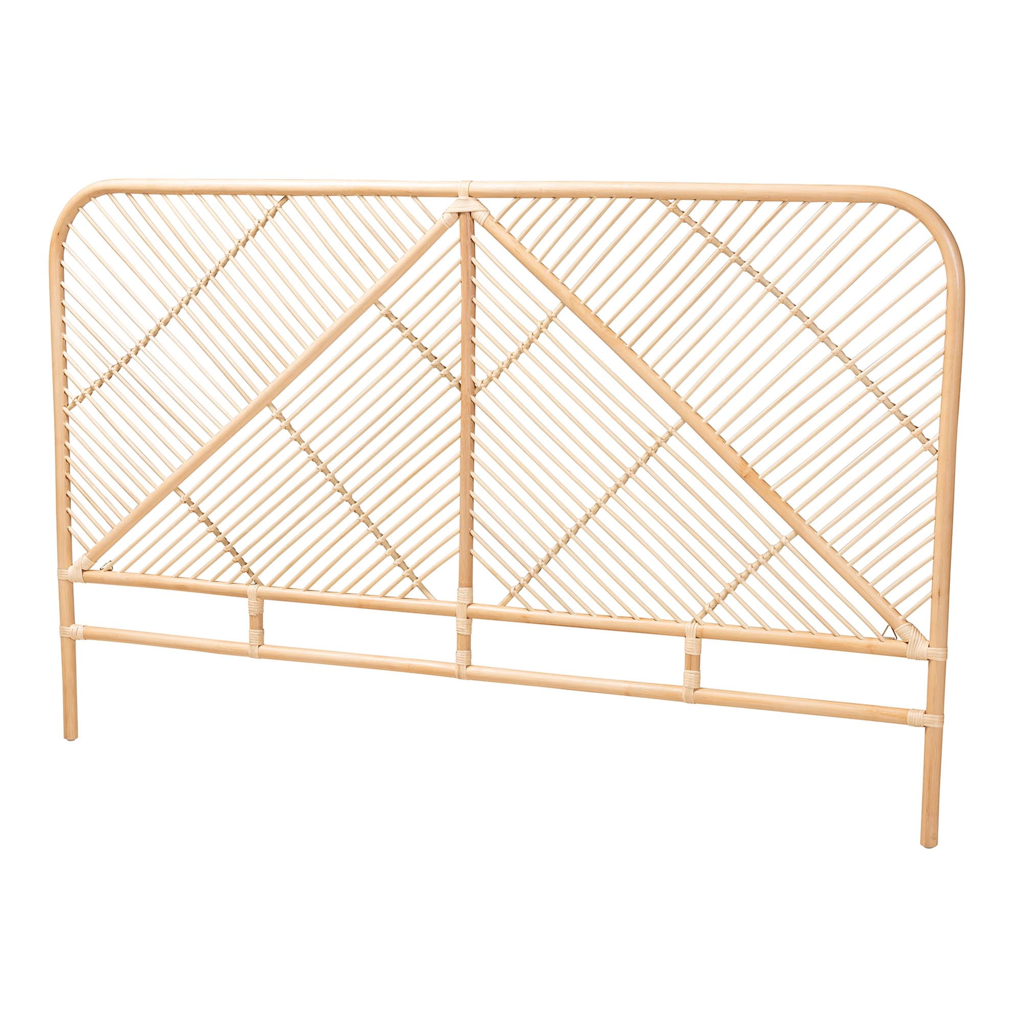 bali & pari Walid Rattan BOHO Headboard, Queen Size, Natural Brown