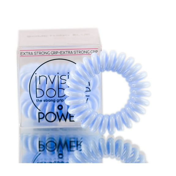 Color : Something Blue , Invisibobble 'Power' Hair Ring Hair - Pack of 1 w/ Sleekshop Teasing Comb
