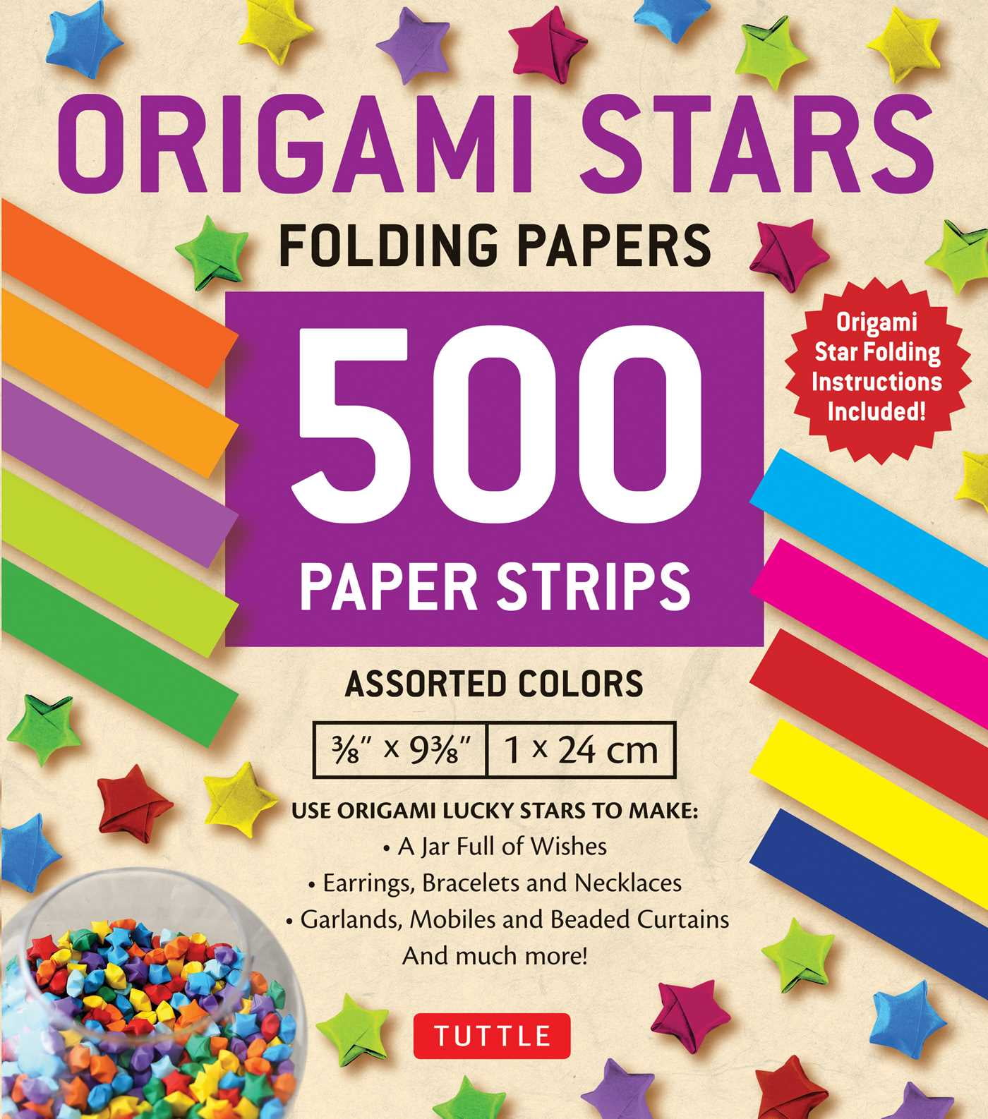 Origami Stars Papers 500 Paper Strips In Assorted Colors 10 Colors 500 Sheets Easy Instructions For Origami Lucky Star Walmartcom