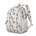 thumbnail image 2 of Pug and Footprints Backpack for School,Cute School Bag,Schoolbag with Adjustable Shoulder Straps & Padded Back,15"x11.42"x5.5", 2 of 6