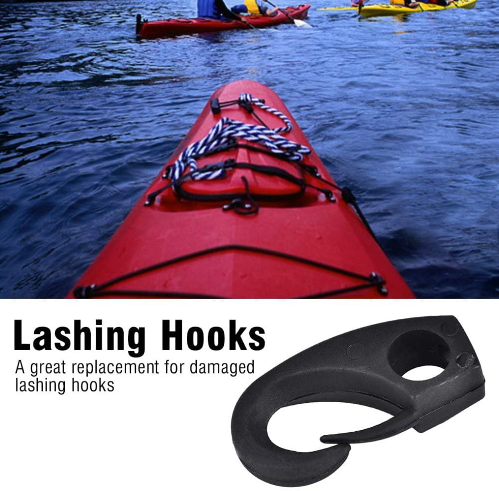 6 Pcs Multi Purpose Durable High Strength Nylon Clip Lashing Hooks for Kayak Canoe Bungee Kayak Lashing Hook 