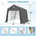 thumbnail image 6 of Howsvn 10' x 10' Portable Shed Storage Shelter, Heavy Duty Instant Waterproof Storage Tent Sheds, Outdoor Garage Carport with Roll-up Door and Vent Window, 6 of 9