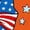 b-Orange, variant on EnJoCho Boys Girls 4th Of July Shirt Cotton Kids Red White And Blue USA American Flag Shirt Comfortable Patriotic Tops Kids Girls Graphic Tee Summer Casual 2 12 Years