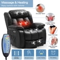 thumbnail image 5 of Dual Motor Large Power Lift Recliner Chair with Massage and Heating,Infinite Position,Real Leather, 5 of 11