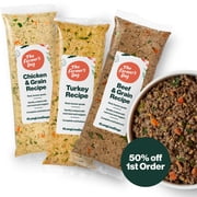The Farmer’s Dog Fresh Human-Grade Dog Food, The Variety Set: Turkey, Chicken & Grain, Beef & Grain, Personalized Meal Plan Subscription for all Breeds & Sizes